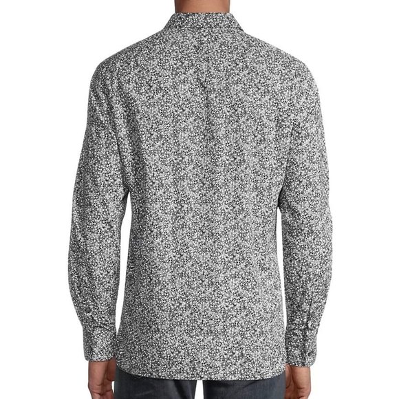 John Varvatos Fulton Abstract Floral Sport Shirt - Picture 2 of 4